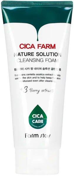 FarmStay Cica Farm Spumă de curățare facială Nature Solution, 180 ml