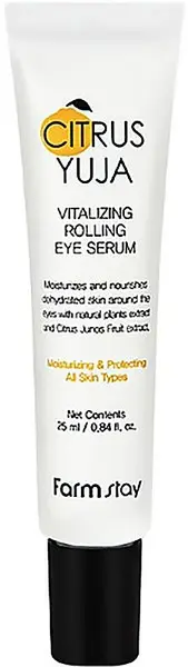 Farmstay Citrus Yuja Ser pentru ochi cu aplicator roll-on, 25 ml