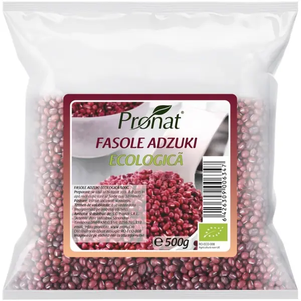 Fasole Adzuki Bio, 500 g
