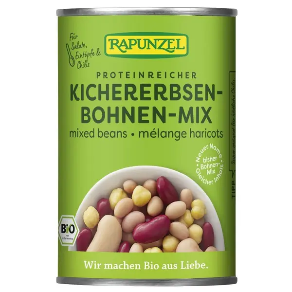 Fasole mixta la conserva, eco - 400 g