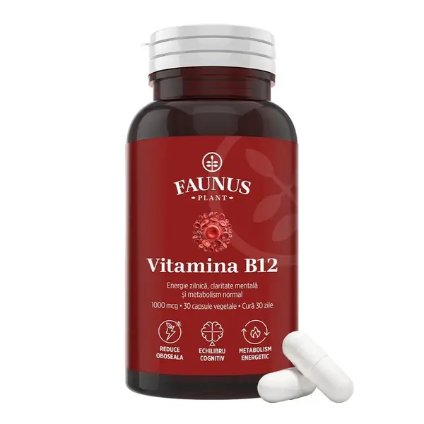 Faunus Vitamina B12 1000 mcg, 30 Capsule
