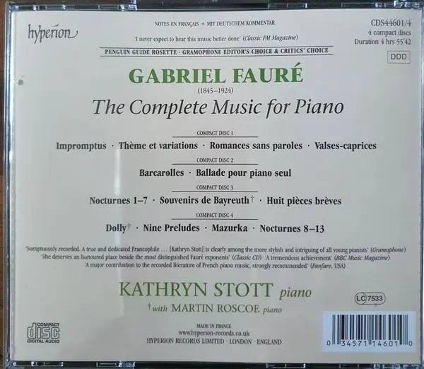 Faure: The Complete Music for Piano | Gabriel Faure, Kathryn Stott