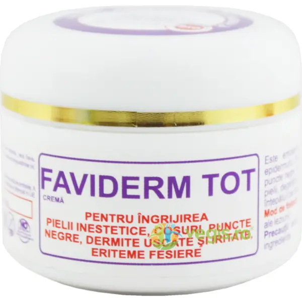 Faviderm Tot Crema cu Apa de Hammamelis, Ulei din Arbore de Ceai si Propolis 30ml