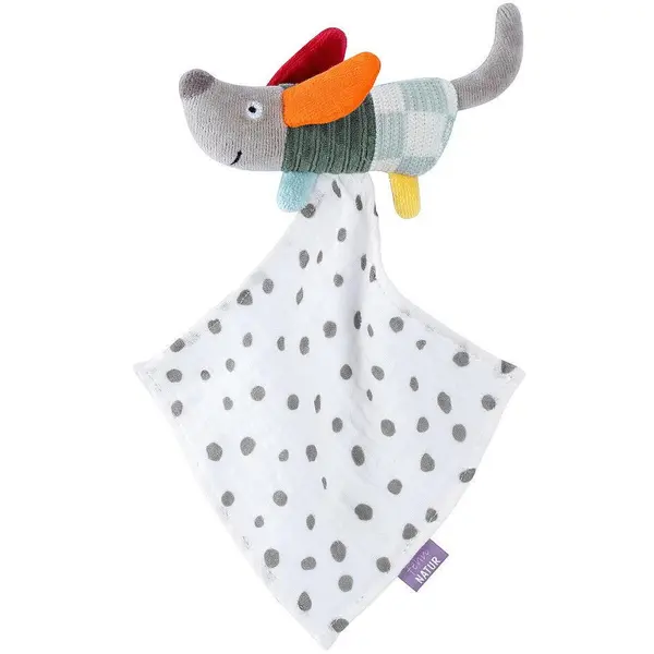 Fehn Jucarie doudou mini - Catelus NATUR