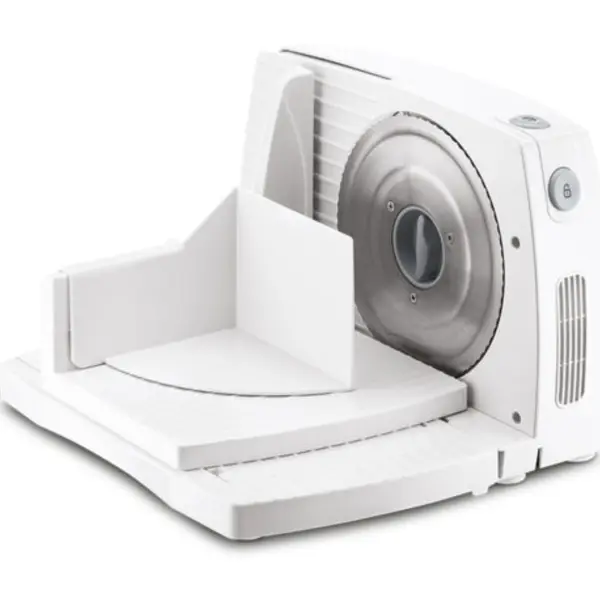 Feliator Zelmer ZFS1016, 150W, dimensiunea lamei 170 mm, protectie impotriva pornirii accidentale, tava detasabila pentru alimente, lama otel inoxdabil, Alb