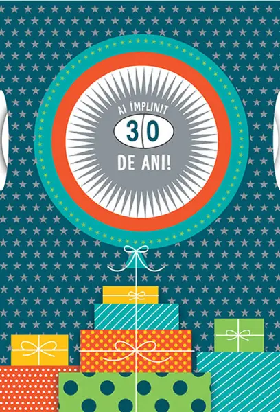 Felicitare - Ai implinit…ani - albastru