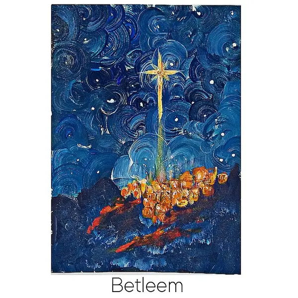 Felicitare Pictata Manual Betleem