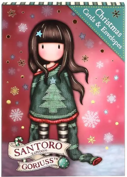 Felicitări de Crăciun Santoro Gorjuss - Cosy, 8 buc.