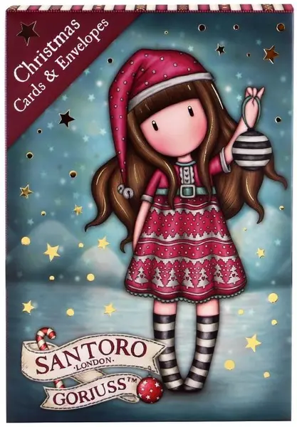 Felicitări de Crăciun Santoro Gorjuss - Tis The Season, 8 buc.