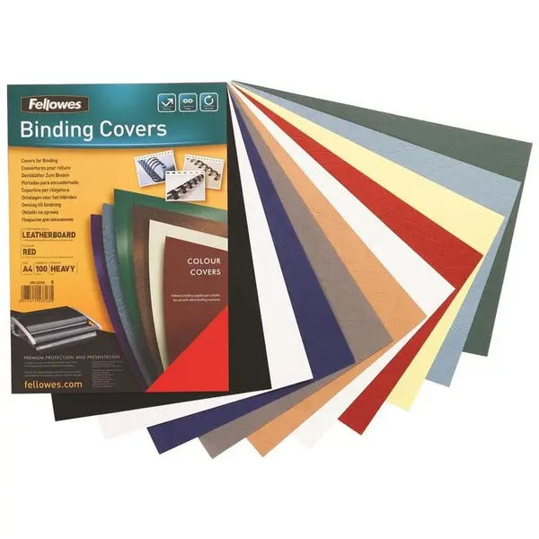Fellowes Binding cover (leather pattern) DELTA A4, navy - FSC, 100 pcs