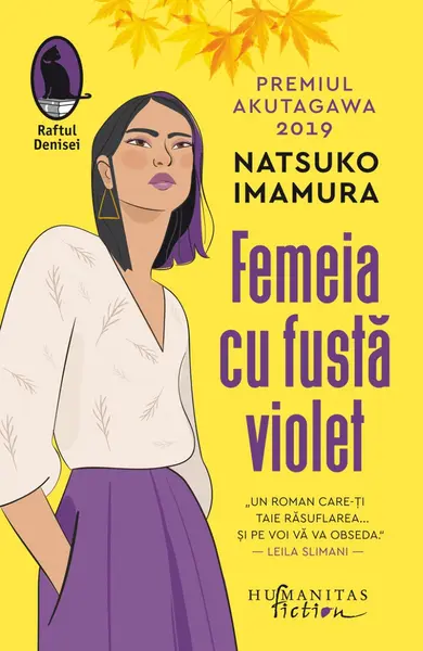 Femeia cu fustă violet