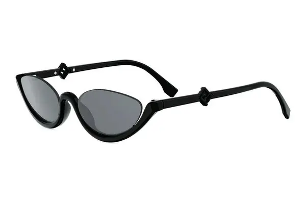 FENDI Diamonds Black Oval Sunglasses