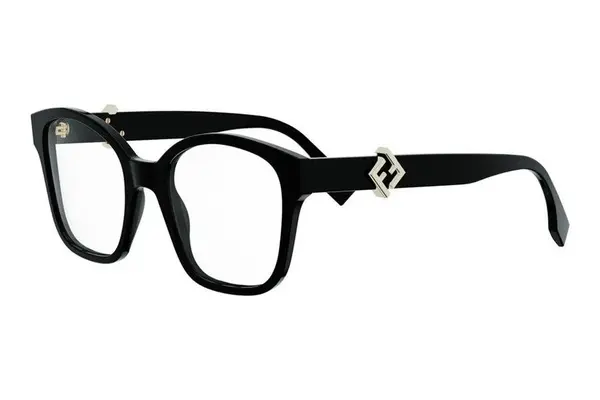 FENDI Diamonds Black Squared Eyeglasses