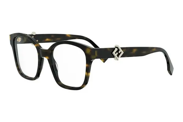 FENDI Diamonds Havana Squared Eyeglasses