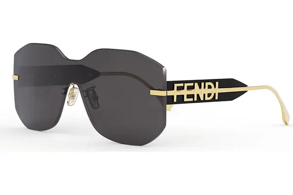 FENDI Fendigraphy Grey Geometric Sunglasses