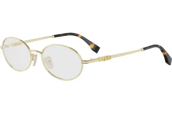 FENDI Fendigraphy Yellow Oval Eyeglasses