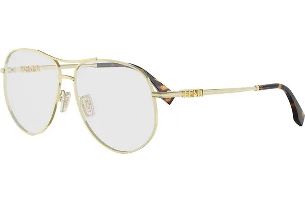 FENDI Fendigraphy Yellow Pilot Eyeglasses