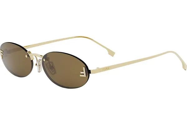 FENDI First Crystal Yellow Oval Sunglasses