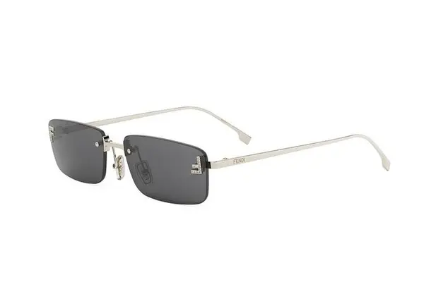 FENDI First Crystal Yellow Rectangular Sunglasses
