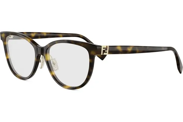 FENDI Forever Havana Round Eyeglasses
