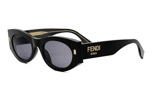 FENDI Roma Black Oval Sunglasses