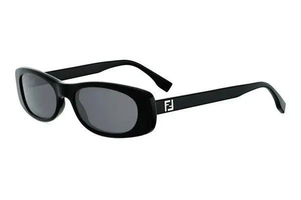 FENDI Squared Black Rectangular Sunglasses