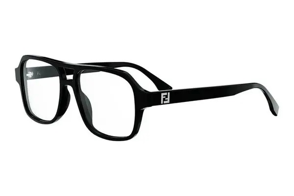 FENDI Squared Black Squared Eyeglasses