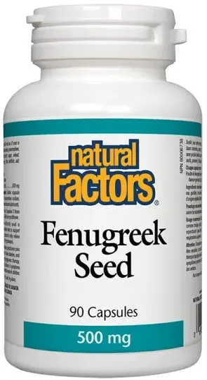 Fenugreek Seed, 500 mg, 90 capsule, Natural Factors