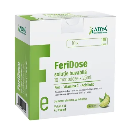 Feridose solutie buvabila monodoze 25ml 10 fl. Adya Green Pharma