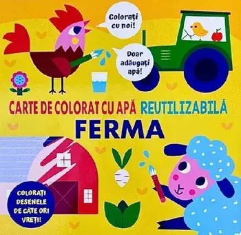 Ferma. Carte de colorat cu apa reutilizabila/***