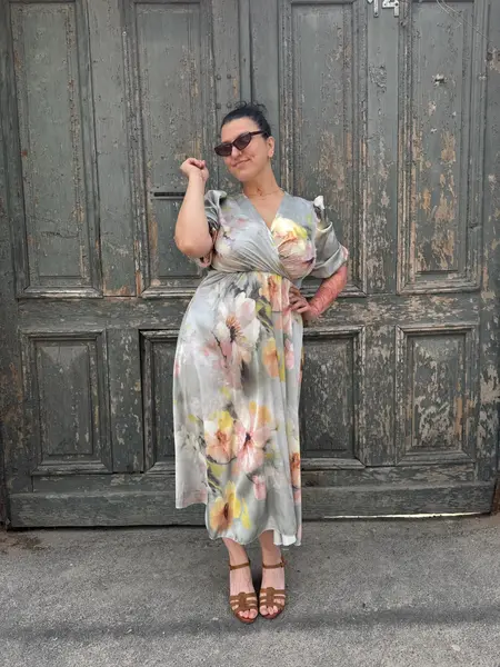 Fervente Rochie cu print Georgiana - 44 EU