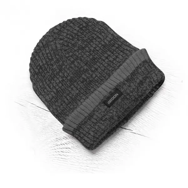 Fes calduros de iarna negru-gri, fleece, Ardon NEO NEGRU