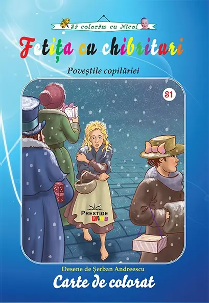Fetita cu chibrituri - carte de colorat |