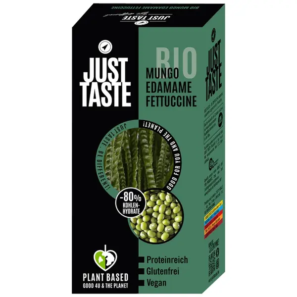 Fettuccine proteice din fasole mung si edamame fara gluten, eco - 250 g