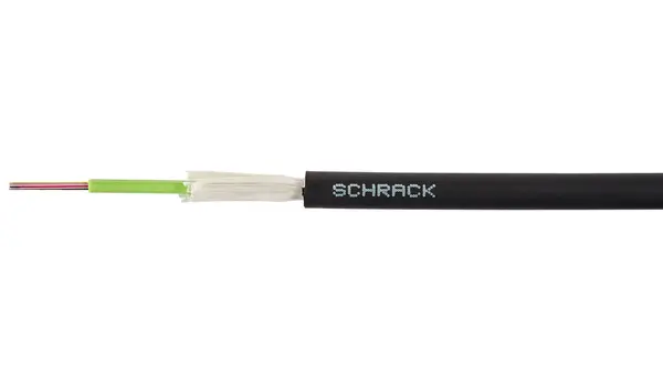 Fibra optica 12 fire, multimode, 3500N, diametru 8mm, 100m, manta LSOH-3, Schrack HSHAIBH124X100