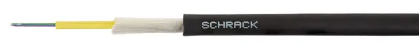 Fibra optica 12 fire, Singlemode, 100m, 3500N, LSZH, negru, 8 mm, protectie rozatoare, Schrack HSHAIBH129X100
