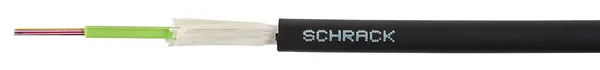Fibra optica 4 fire, Multimode, 100m, 3500N, LSZH, negru, 8 mm, protectie rozatoare, Schrack HSHAIBH043X100