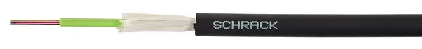 Fibra optica multimode Schrack, 12 fire, 100m, 50/125µm OM5, LS0H-3, Dca, protectie rozatoare nemetalica, negru, 8mm, 3500N, HSHAIBH125x100