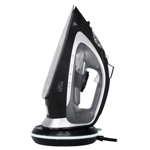 Fier de calcat Adler AD 5043, 2800 W, Rezervor 0.3 l, Abur continuu 30 g/min, Jet de abur 42 g/min (Negru/Argintiu)