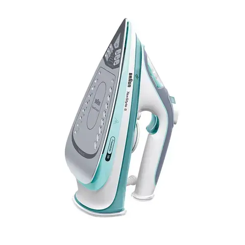 Fier de calcat Braun TexStyle 5 SI5017GR, 2700 W, abur variabil 50g/min, jet de abur 190g/min, rezervor 270 ml, tehnologie FreeGlide 3D, talpa Super Ceramic (Alb/Verde)