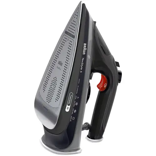 Fier de calcat Braun TexStyle 5 SI5088BK, 2800 W, abur variabil 50g/min, jet de abur 220g/min, rezervor 300 ml, tehnologie FreeGlide 3D, talpa EloxalPlus (Negru)