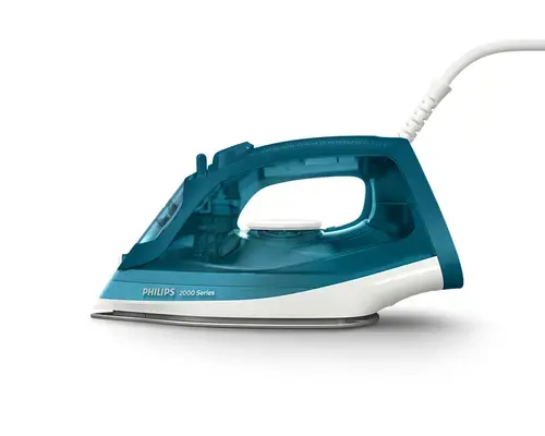 Fier de calcat Philips DST2030/90 Seria 2000, 2000W (240V), talpa ceramica, debit de abur 25g/min si jet de abur 130gmin, sistem anti-picurare, Calc Clean, capacitate rezervor 250ml, oprire automata (Albastru)