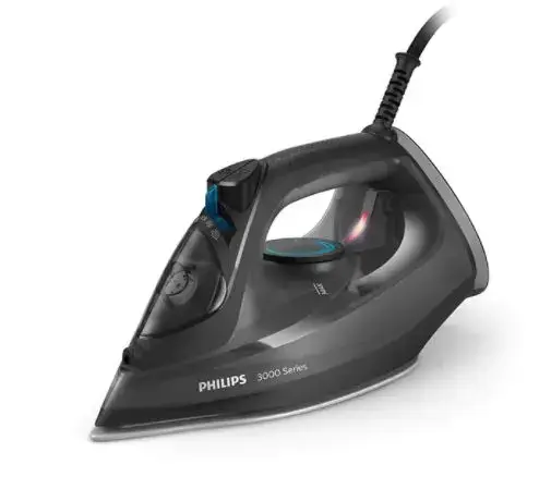 Fier de calcat Philips Seria 3000 DST3041/80, 2600 W, 40 g/min, 300 ml, Talpa ceramica, Oprire automata (Negru)