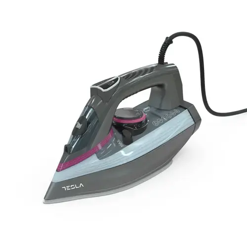 Fier de calcat Tesla IR400GP, 3100 W, talpa ceramica, rezervor 380 ml, 25g/min, Functie Anti-Calcar, Functie Anti-Picurare, cablu 1.9 m (Gri)