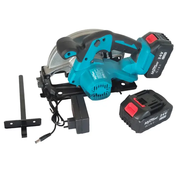 Fierastrau circular cu 2 acumulator , DDT-MUSTANG , Model nou , diametru disc 185 mm , 2 acumulatori 24 V , 4 Ah