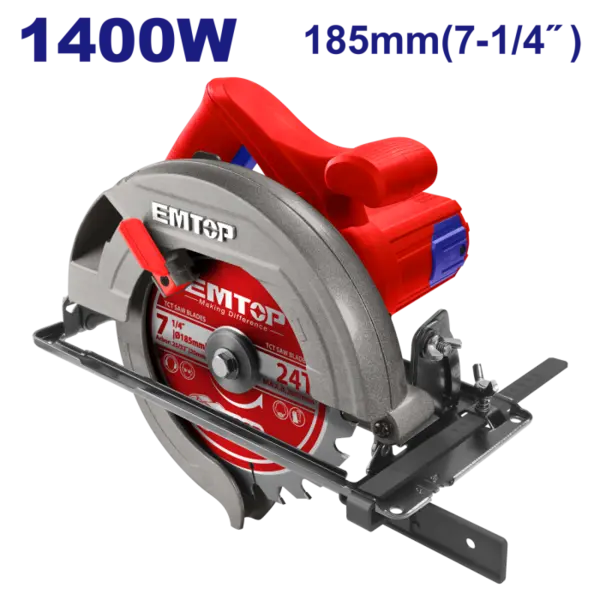 Fierastrau circular electric 1400W, 185mm - ECSW1852, EMTOP