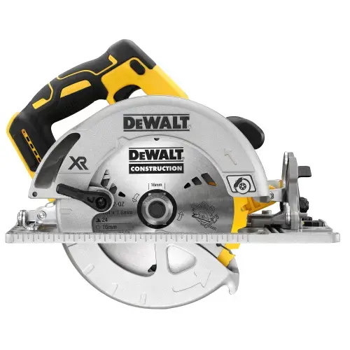 Fierastrau circular pe acumulator DeWALT DCS572NT, 18V XR, motor fara perii, diametru disc 184 mm, turatie 5500RPM, adancime de taiere 58 mm, iluminare LED, cutie transport din plastic TSTAK, nu include incarcator/acumulator