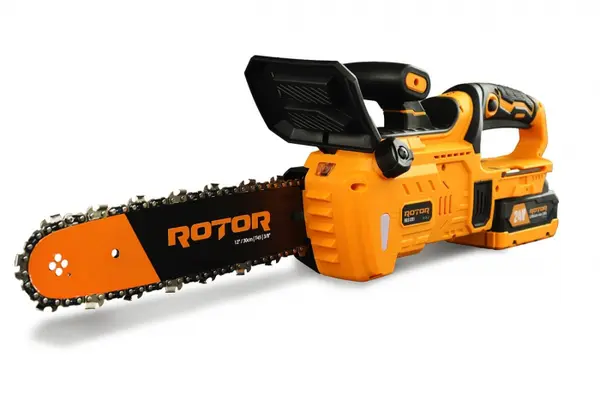 Fierastrau pe acumulator Rotor, 24V 3Ah, 6500RPM, Lungime lama 12 (30cm), Sistem de ungere lant automat