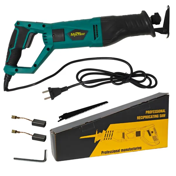 Fierastrau pendular tip sabie DDT Mustang, Adancime de Taiere 200 mm Lemn, 8mm Otel, 12mm Aluminiu, 1100 W, Viteza Variabila 2700 rpm