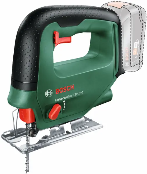 Fierăstrău vertical cu acumulator Bosch - Universal Saw 18V-100, 2600 1/min, fără baterie